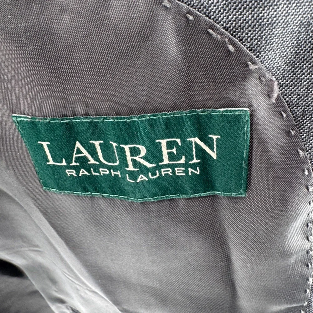 Lauren Ralph Lauren Suit Jacket Blazer Mens 48R Gray Wool Single Vent